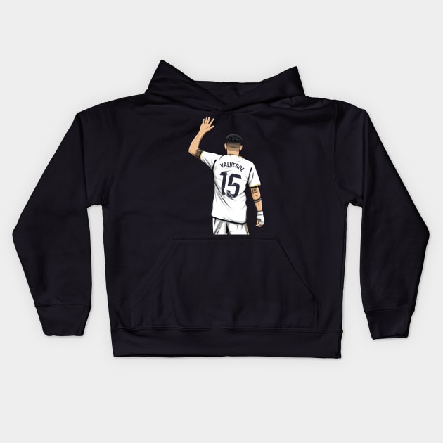 Federico Valverde Kids Hoodie by Aldduardo